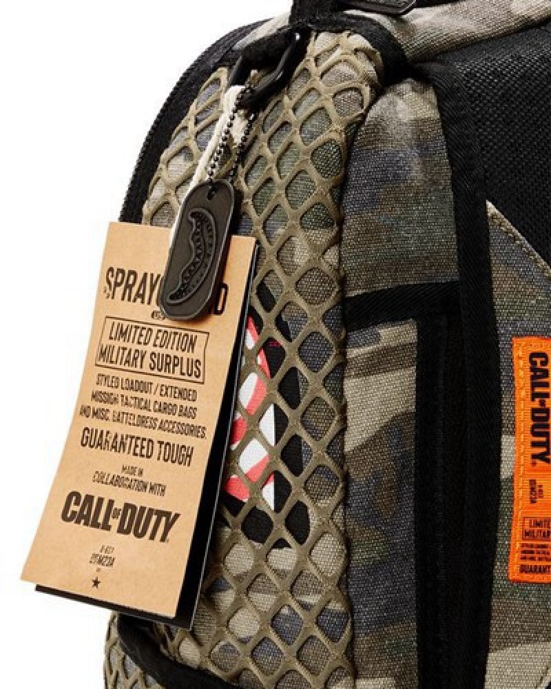 Green Sprayground Call Of Duty Secret Mission Backpacks | 04965-ZBWQ