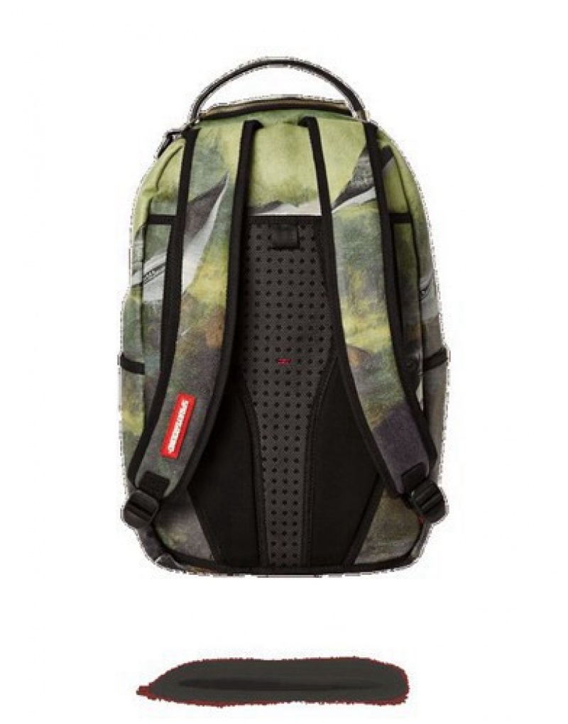 Green Sprayground Hidden Stash Backpacks | 60798-FCHP