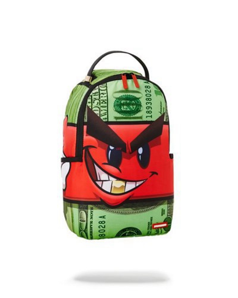 Green Sprayground Little Big Money Mini Backpacks | 45032-BEML