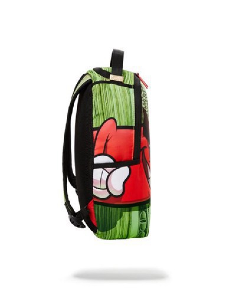 Green Sprayground Little Big Money Mini Backpacks | 45032-BEML