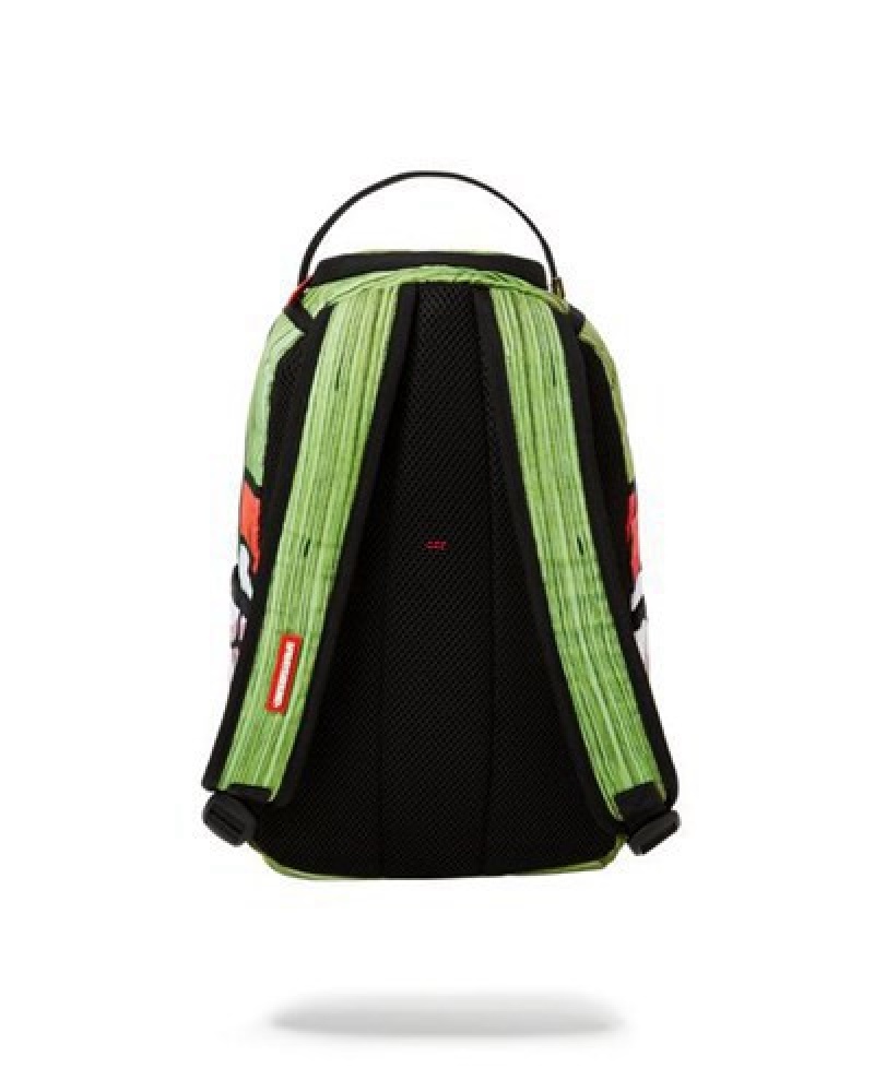 Green Sprayground Little Big Money Mini Backpacks | 45032-BEML