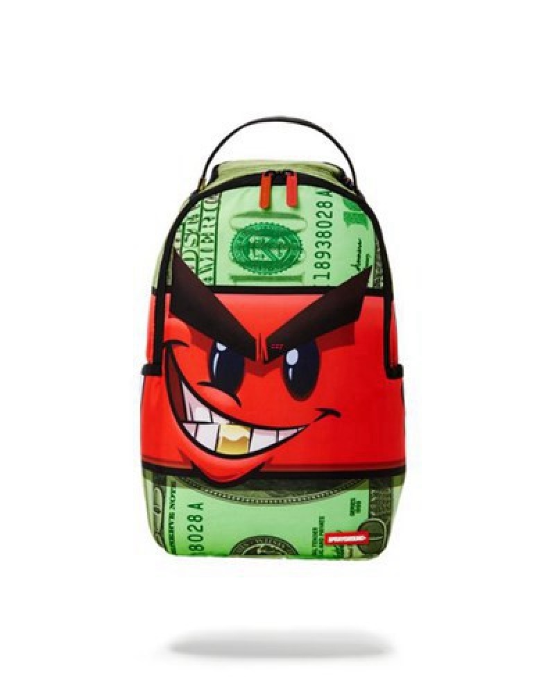 Green Sprayground Little Big Money Mini Backpacks | 45032-BEML