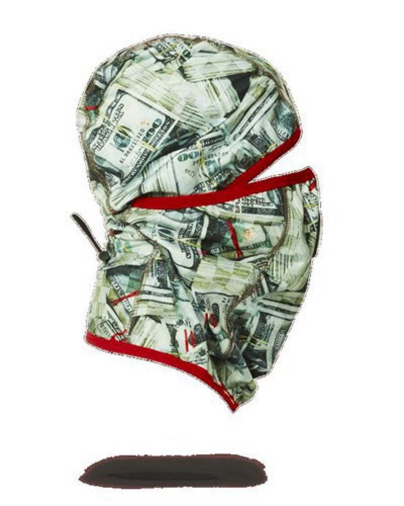 Green Sprayground Mama I Made It Pull Down Ski Masks | 42870-DTVB