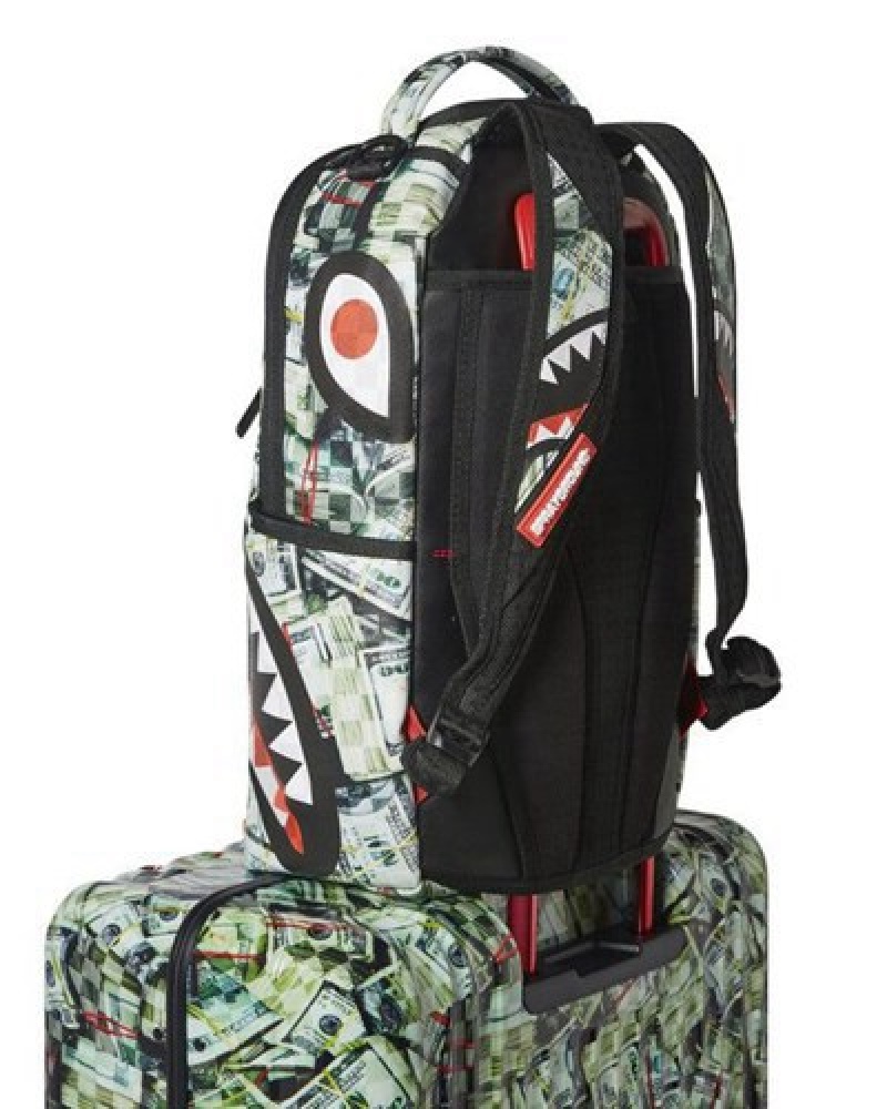 Green Sprayground Mama I Made It Sharkitecture Hardshell Full-size Luggage Set | 81630-ACKT