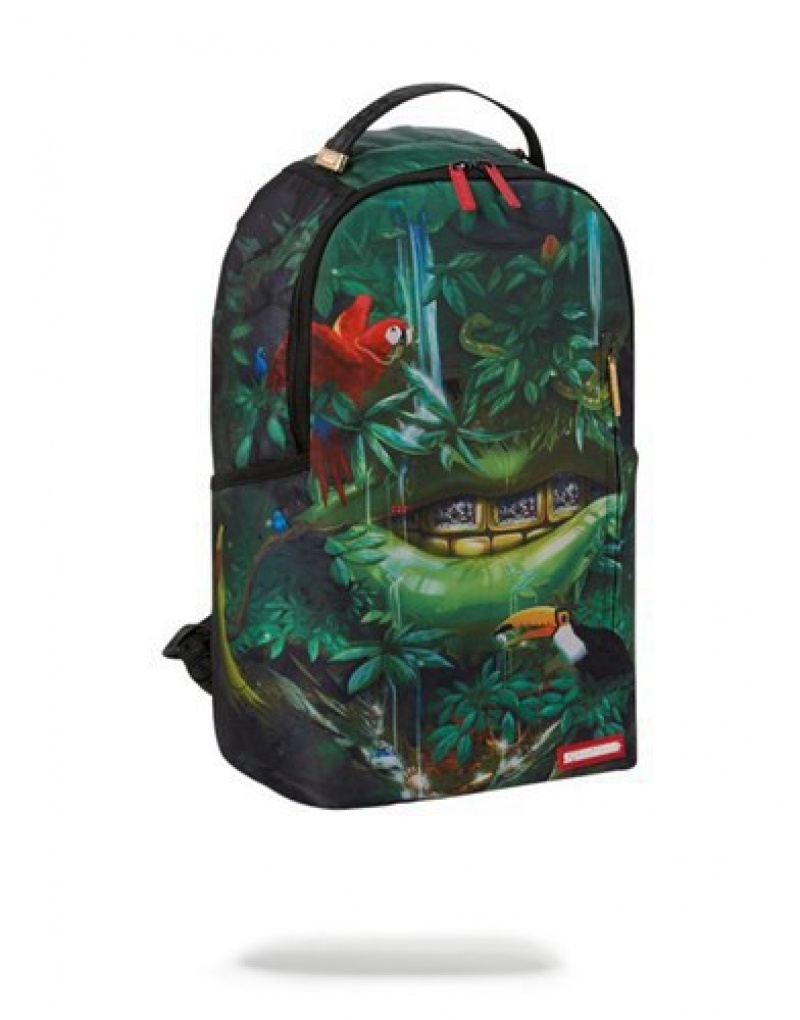 Green Sprayground Mama Nature Backpacks | 67540-WPMF