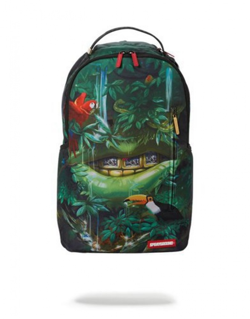 Green Sprayground Mama Nature Backpacks | 67540-WPMF