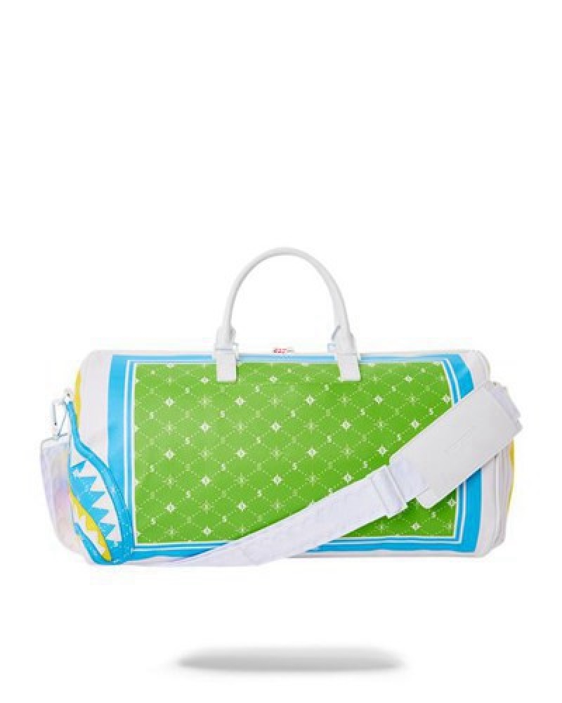 Green Sprayground Modus Operandi Chameleon Duffle Bags | 79068-WVQF