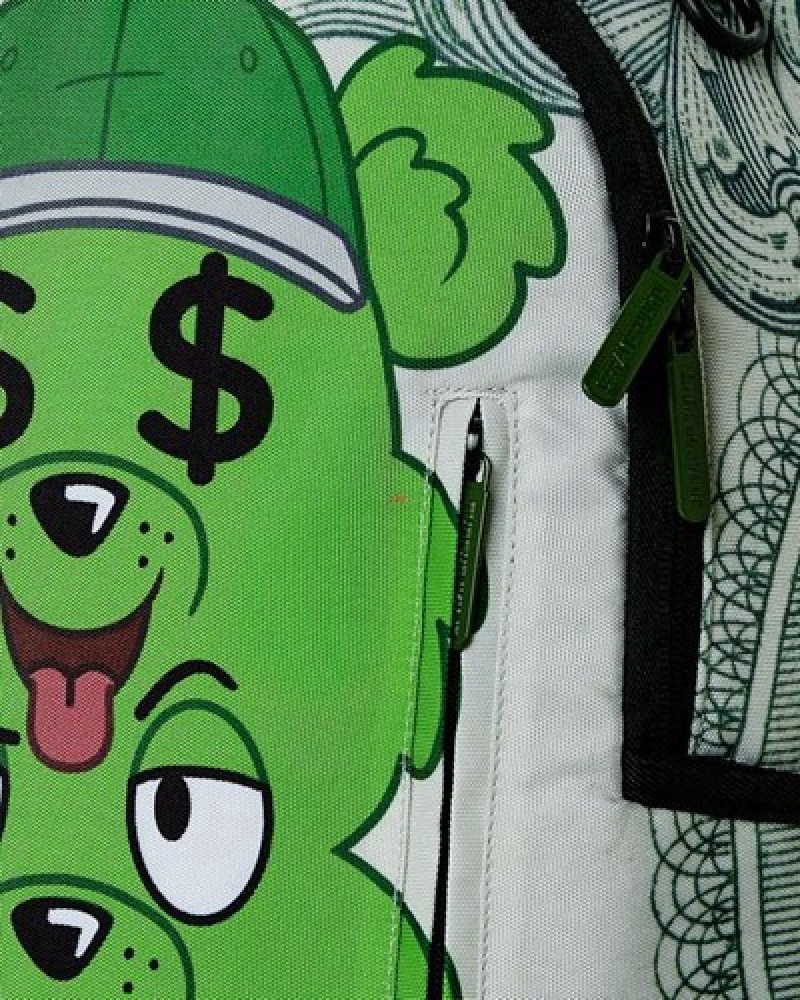 Green Sprayground Moneybear Seeing Triple Backpacks | 84732-HVZF