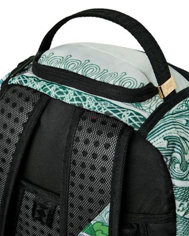 Green Sprayground Moneybear Seeing Triple Backpacks | 84732-HVZF