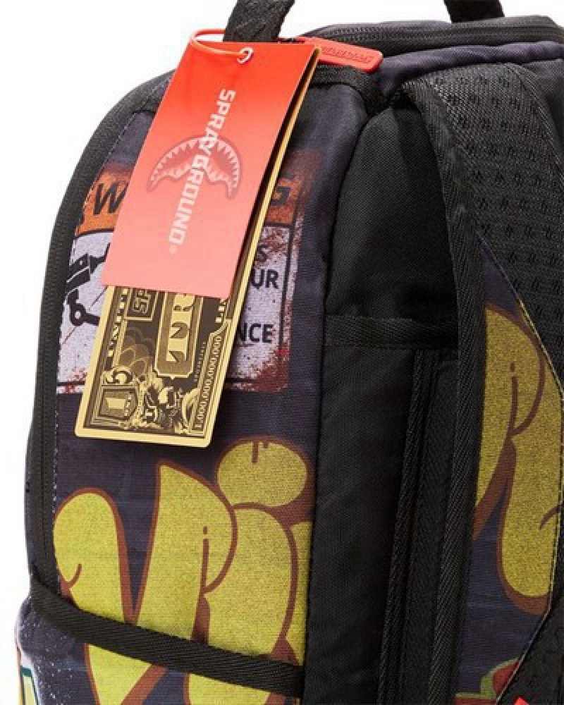 Green Sprayground Private Property (Dlxr) Backpacks | 41873-XDYU