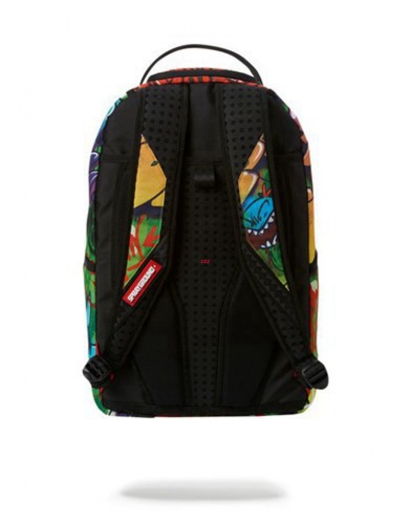 Green Sprayground Rick And Morty: Genius Backpacks | 85120-TAUW