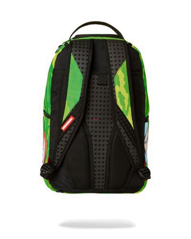 Green Sprayground Rick & Morty Got The Guts Backpacks | 25734-PMHV