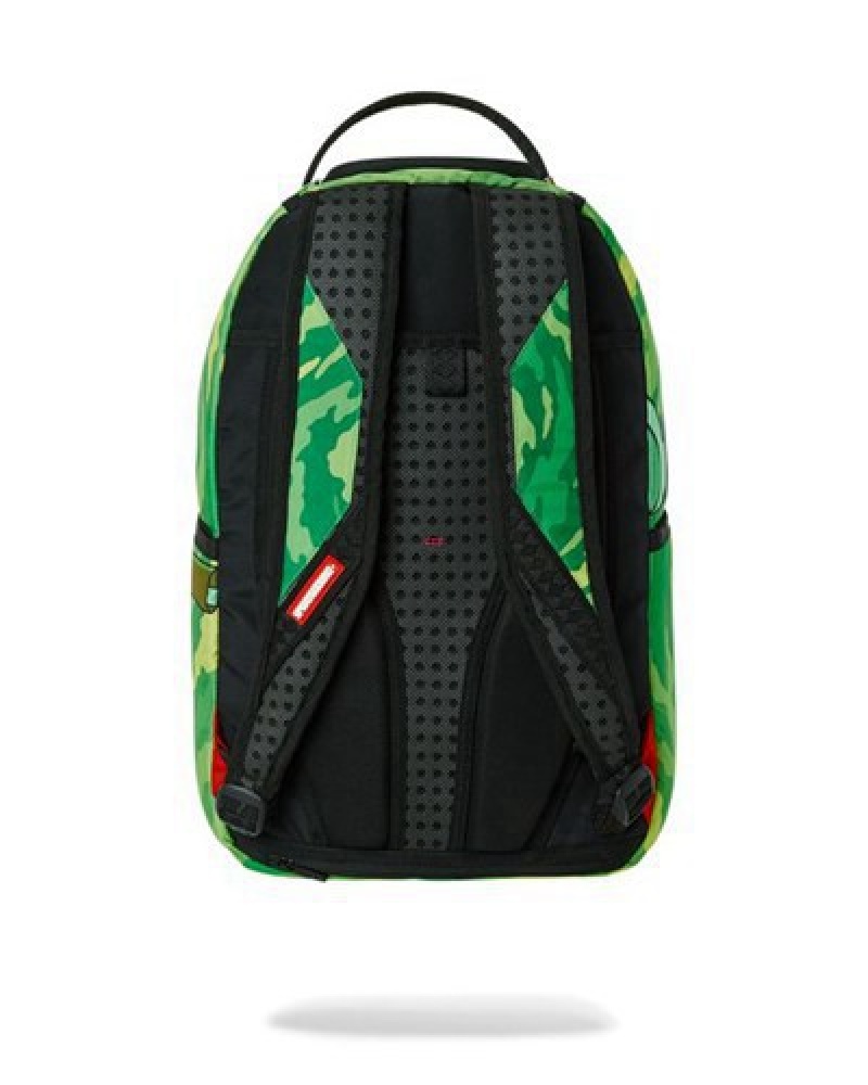 Green Sprayground Rick & Morty Portal Shark Backpacks | 71954-BRAG