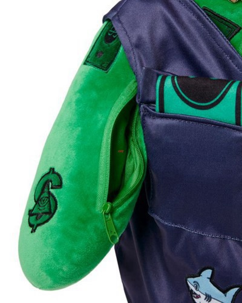 Green Sprayground Ski Mask The Bear - Moneybear Teddybear Backpacks | 74502-IWYE