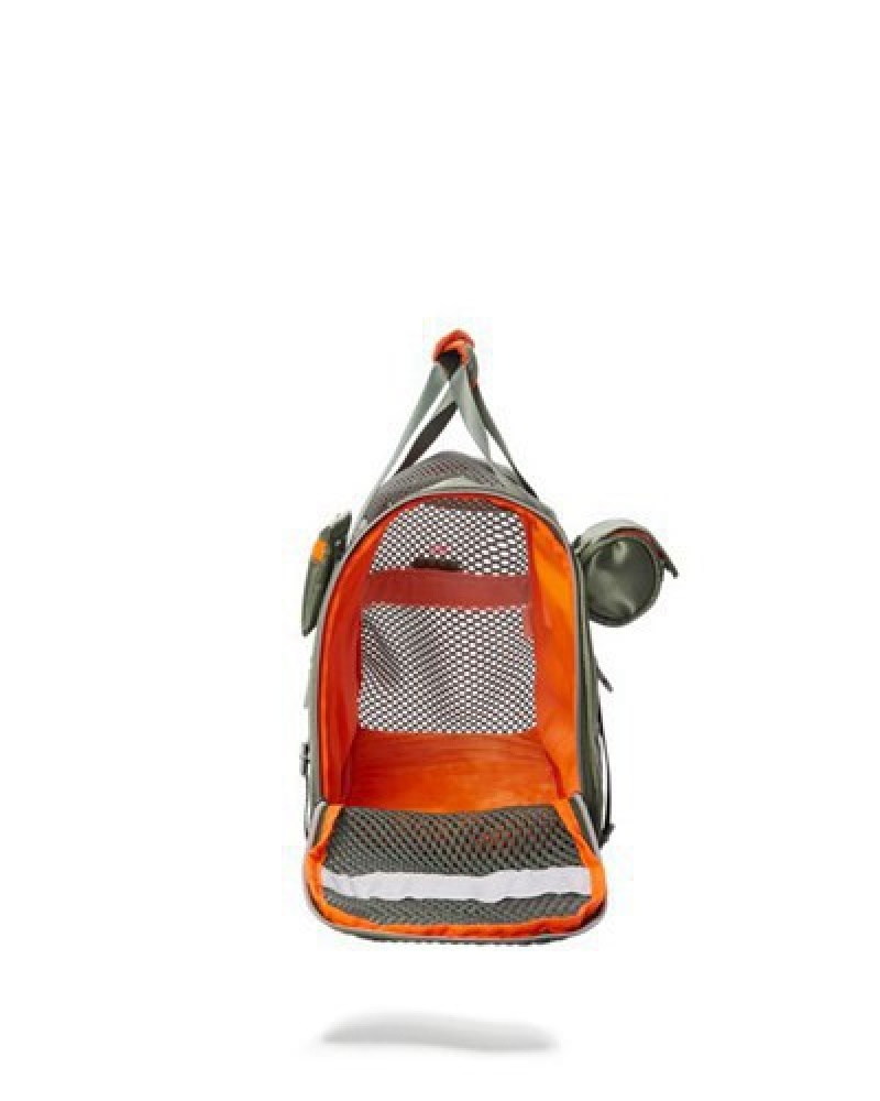 Green Sprayground Special Ops Alpha Shark Pet Carrier Backpacks | 28514-PASO