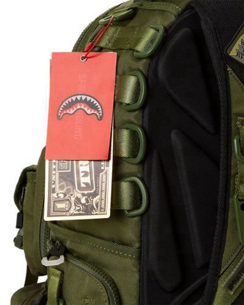 Green Sprayground Special Ops Full Throttle Backpacks | 30624-RVYJ