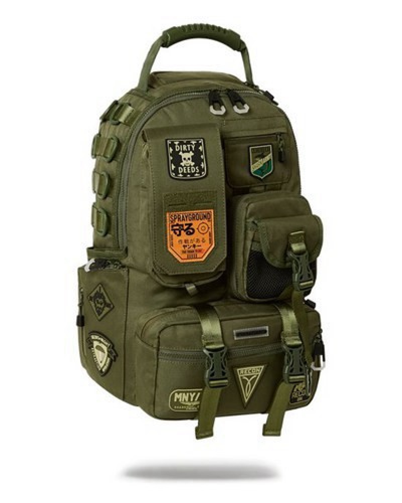 Green Sprayground Special Ops Full Throttle Backpacks | 30624-RVYJ