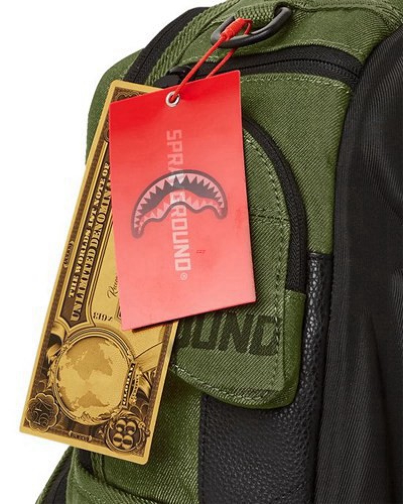 Green Sprayground Special Ops Operation Succe Backpacks | 85706-VCYM