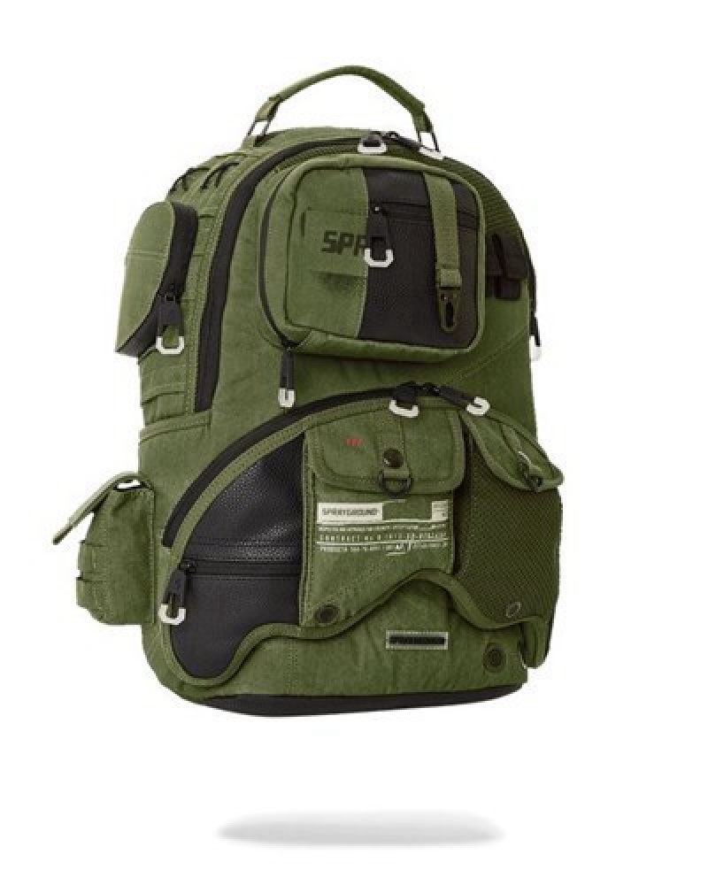 Green Sprayground Special Ops Operation Succe Backpacks | 85706-VCYM