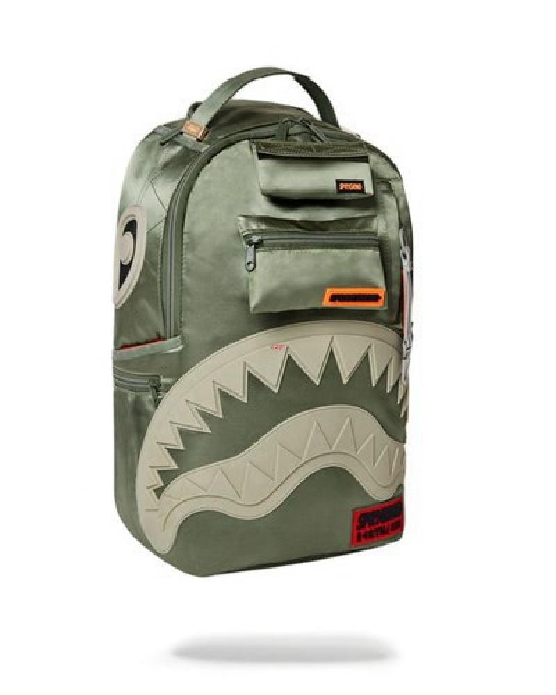 Green Sprayground Special Ops Paratrooper Backpacks | 23167-FWRP