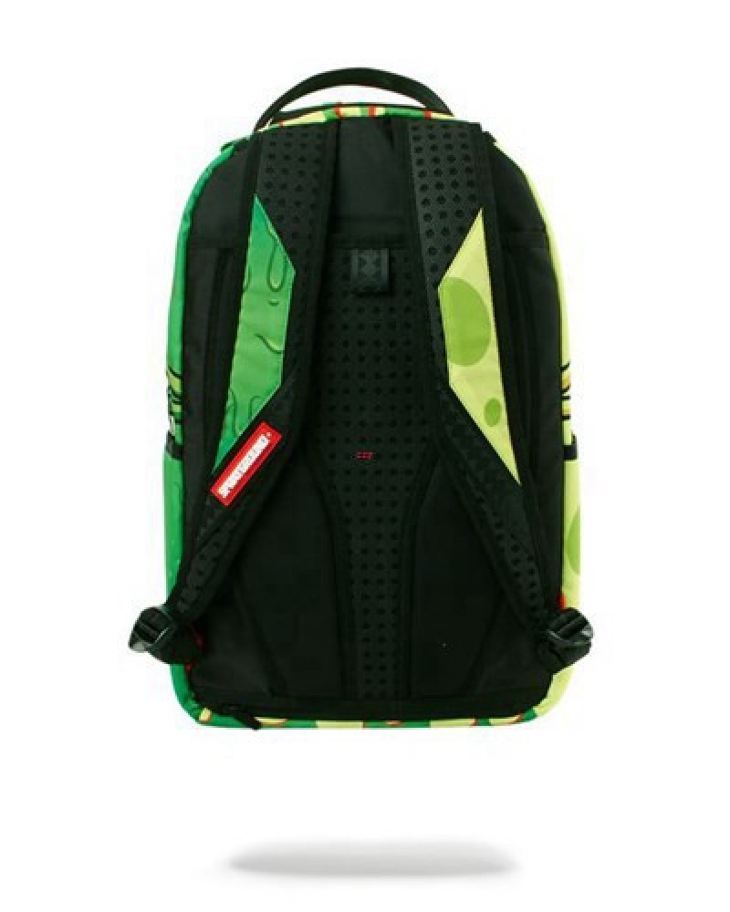 Green Sprayground Spongebob Zombie Shark Backpacks | 26947-ADUS