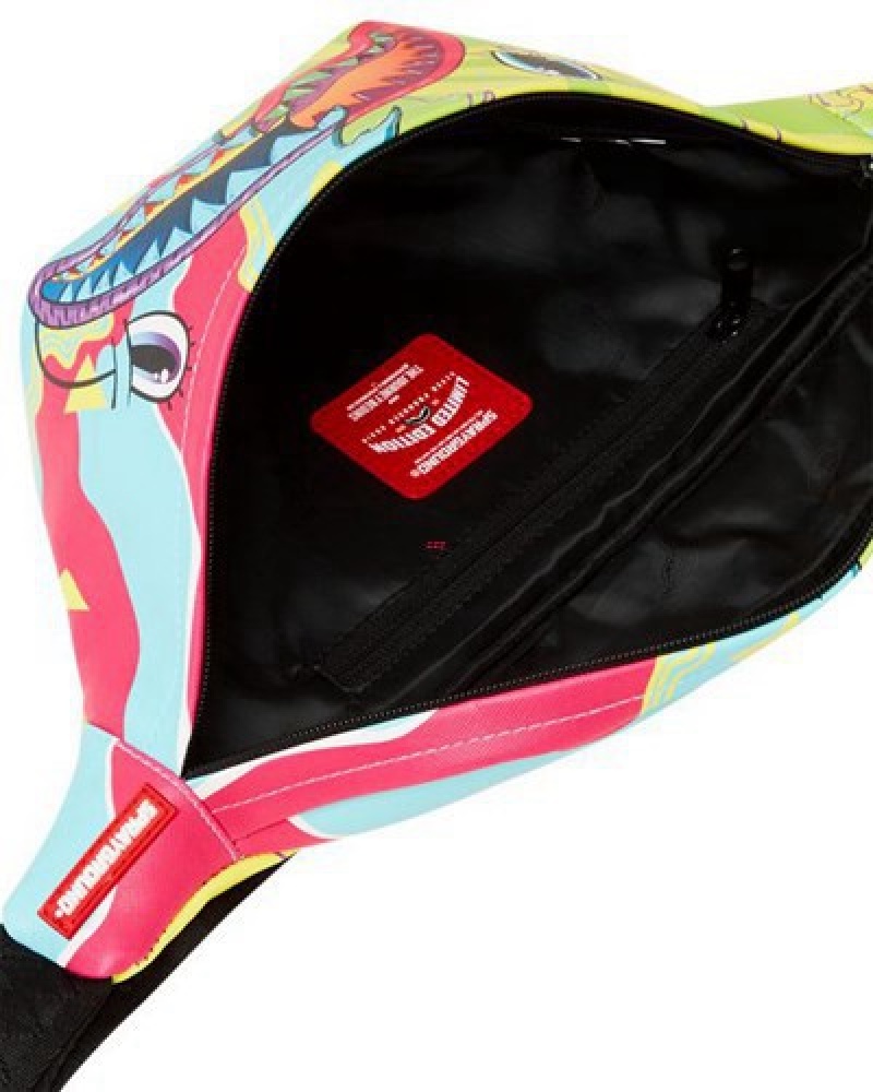 Green Sprayground Super Weird Savvy Crossbody Bags | 95083-MHVK