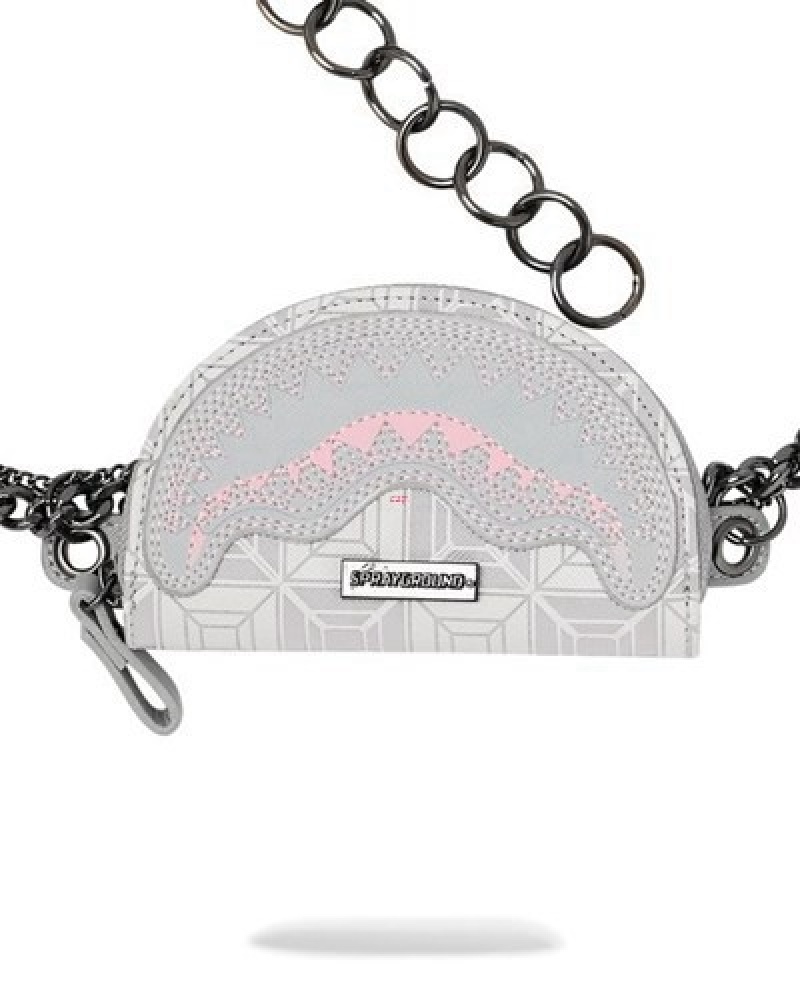 Grey Sprayground A.I.8 African Intelligence Booked & Busy Charm Waistbelt Crossbody Bags | 84159-CRED