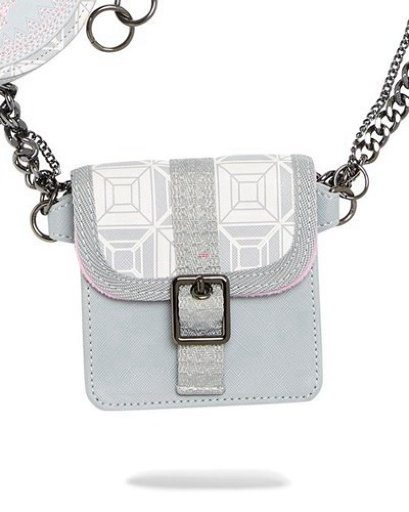 Grey Sprayground A.I.8 African Intelligence Booked & Busy Charm Waistbelt Crossbody Bags | 84159-CRED