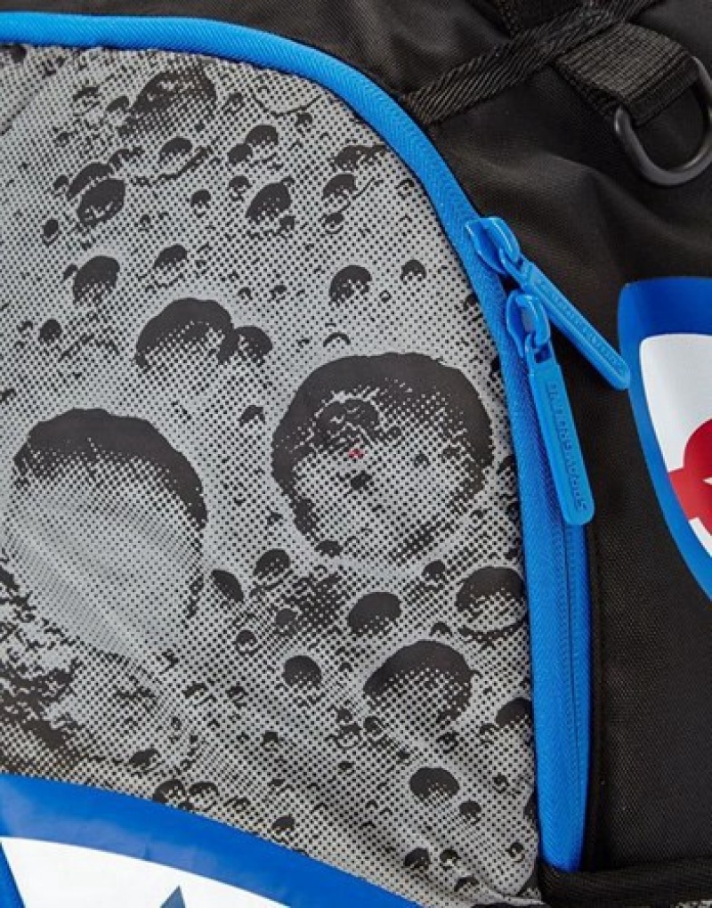 Grey Sprayground Angled Reflective Shark (Space Shot) Backpacks | 12706-DWRU