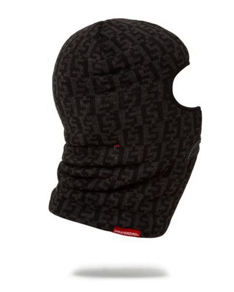 Grey Sprayground Cashin Checks Ski Masks | 24587-KZRY