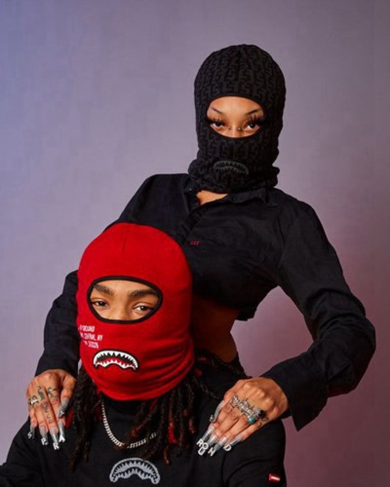 Grey Sprayground Cashin Checks Ski Masks | 24587-KZRY