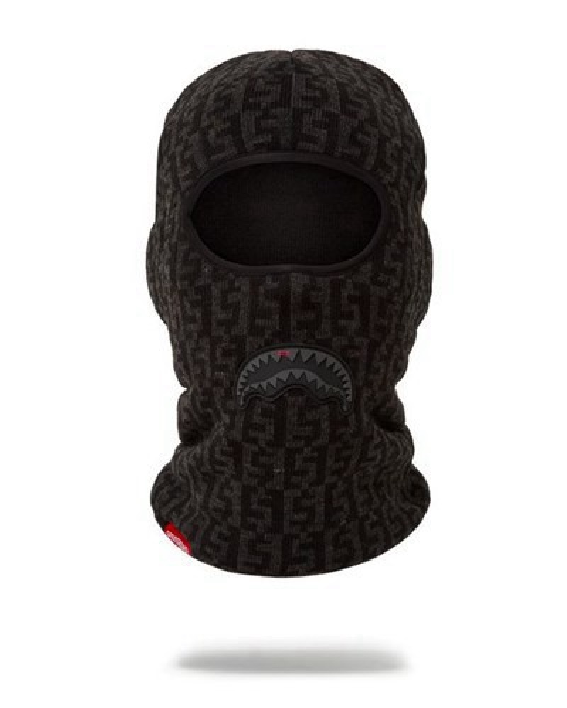 Grey Sprayground Cashin Checks Ski Masks | 24587-KZRY