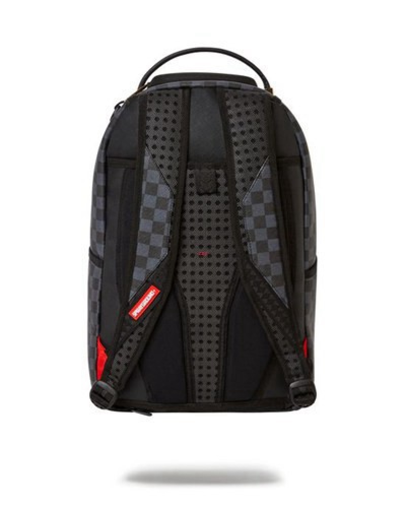 Grey Sprayground Chase Bank: Diablo Back At It (Dlxv) Backpacks | 75302-BJUT