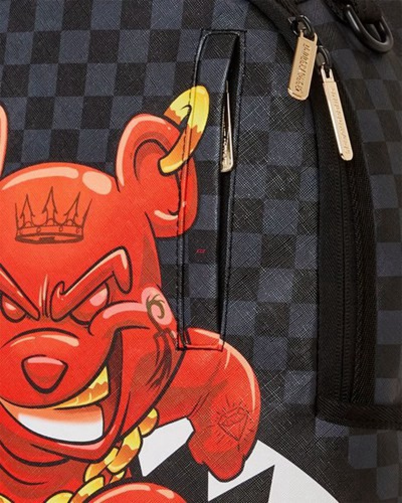 Grey Sprayground Chase Bank: Diablo Back At It (Dlxv) Backpacks | 75302-BJUT