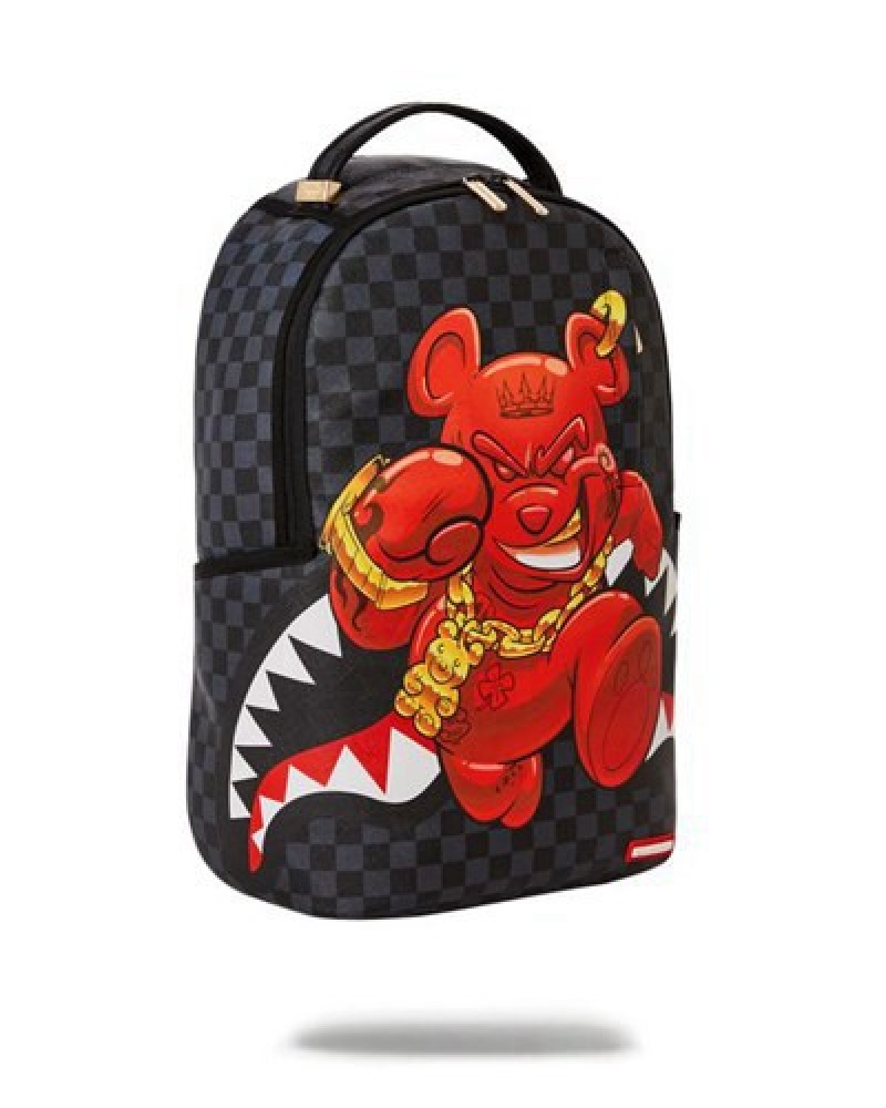 Grey Sprayground Chase Bank: Diablo Back At It (Dlxv) Backpacks | 75302-BJUT