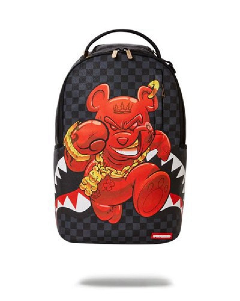 Grey Sprayground Chase Bank: Diablo Back At It (Dlxv) Backpacks | 75302-BJUT