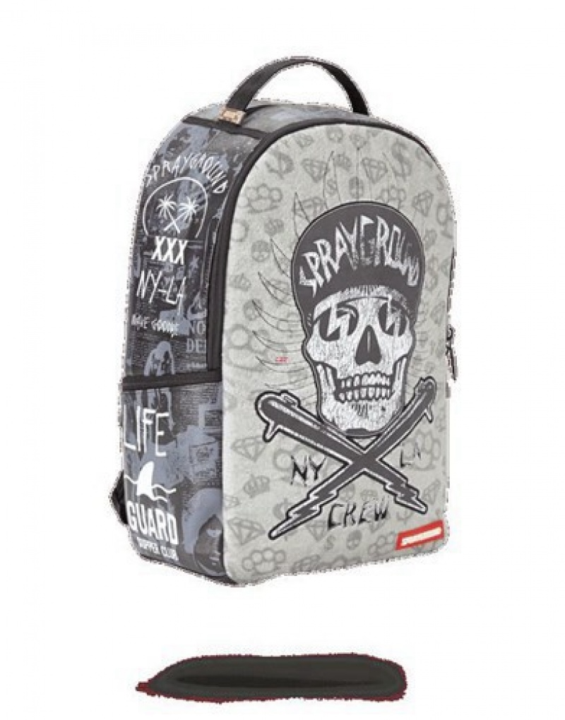 Grey Sprayground Coast To Coast Backpacks | 16345-SMBP