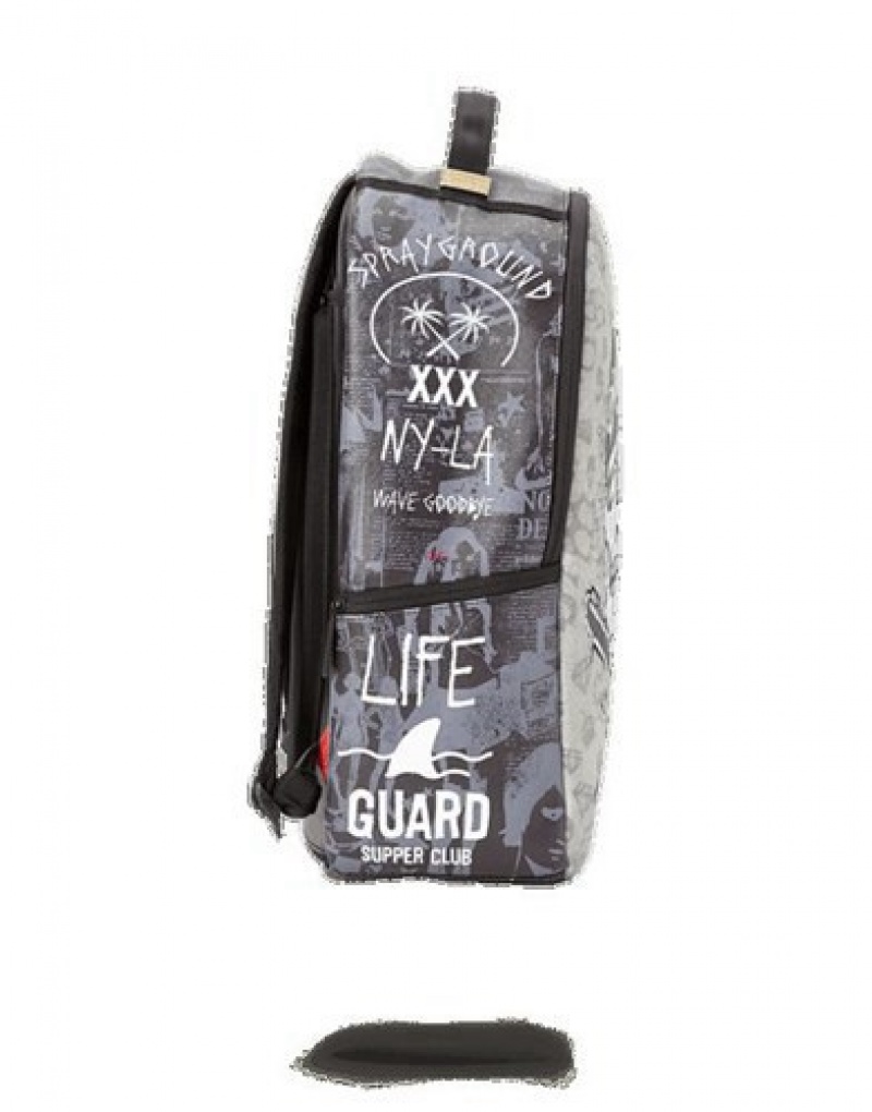 Grey Sprayground Coast To Coast Backpacks | 16345-SMBP