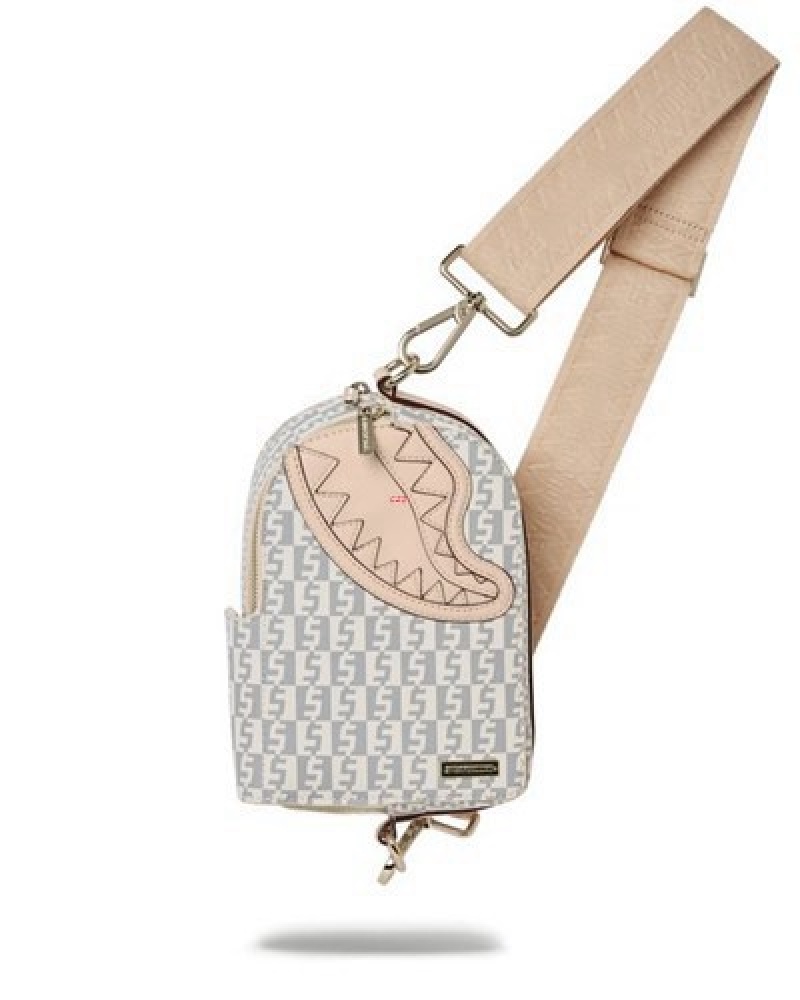 Grey Sprayground Crème De La Crème Crossbody Bags | 47106-UIDP