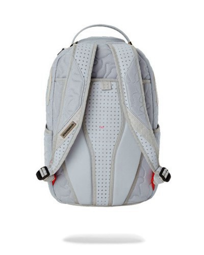 Grey Sprayground Mirashaku Iridescent Quilt Backpacks | 95036-SALY