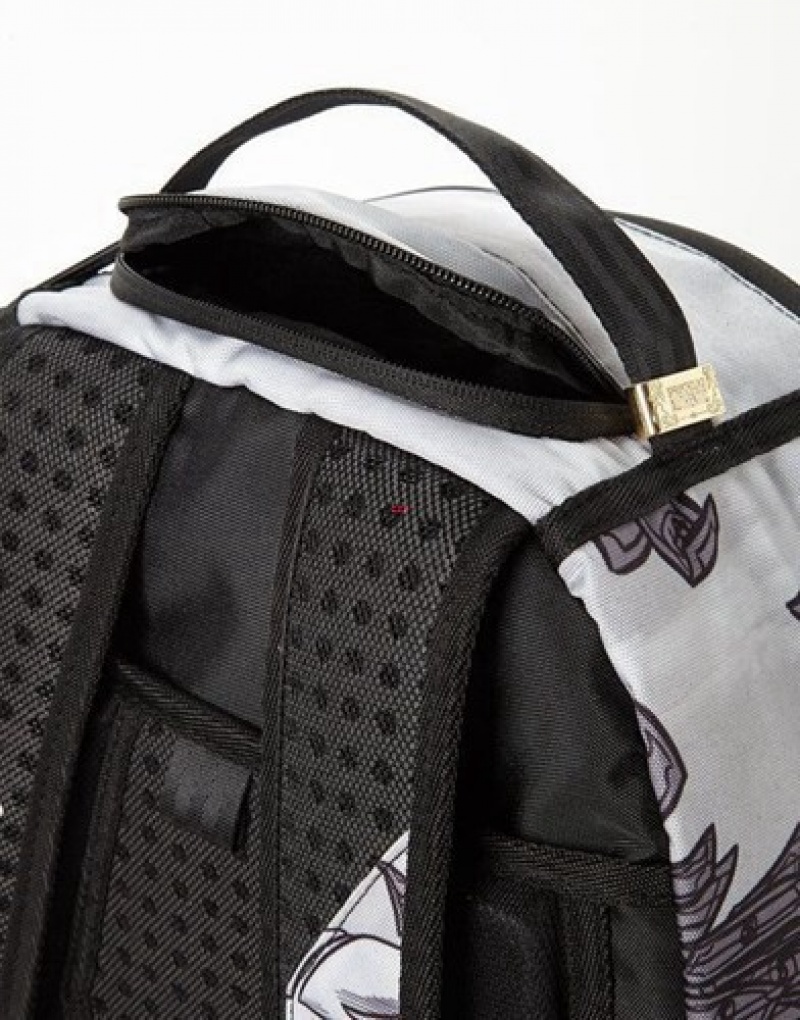 Grey Sprayground Richie Rich Money Stacks Backpacks | 92160-AQFC