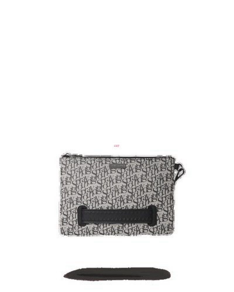 Grey Sprayground Sg All Day Crossover Clutch Bag | 30952-UDQS