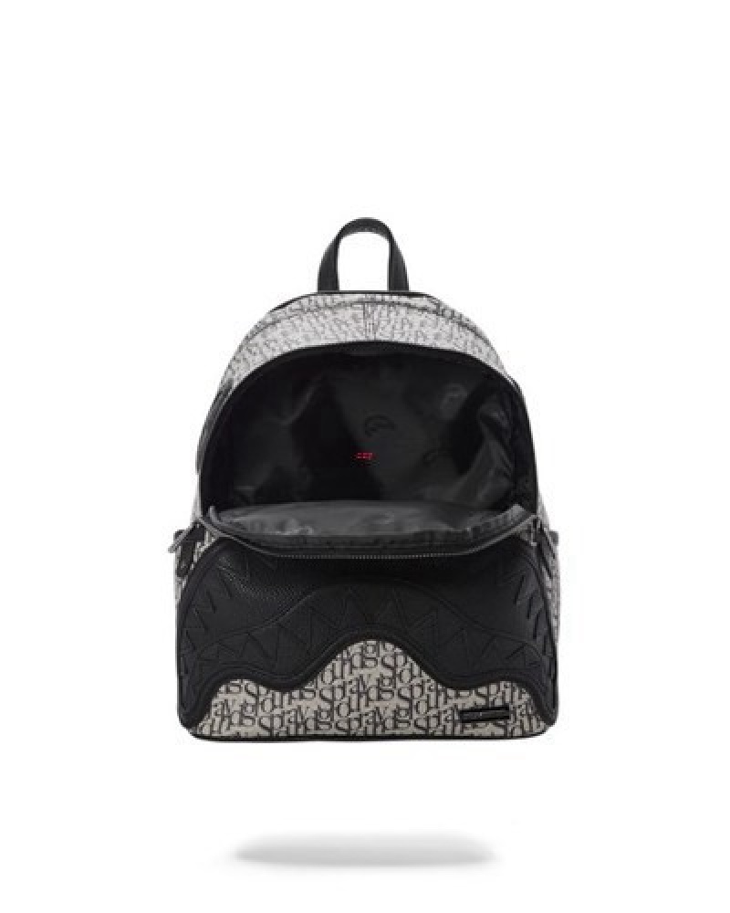 Grey Sprayground Sg All Day Savage Backpacks | 58920-FPWQ