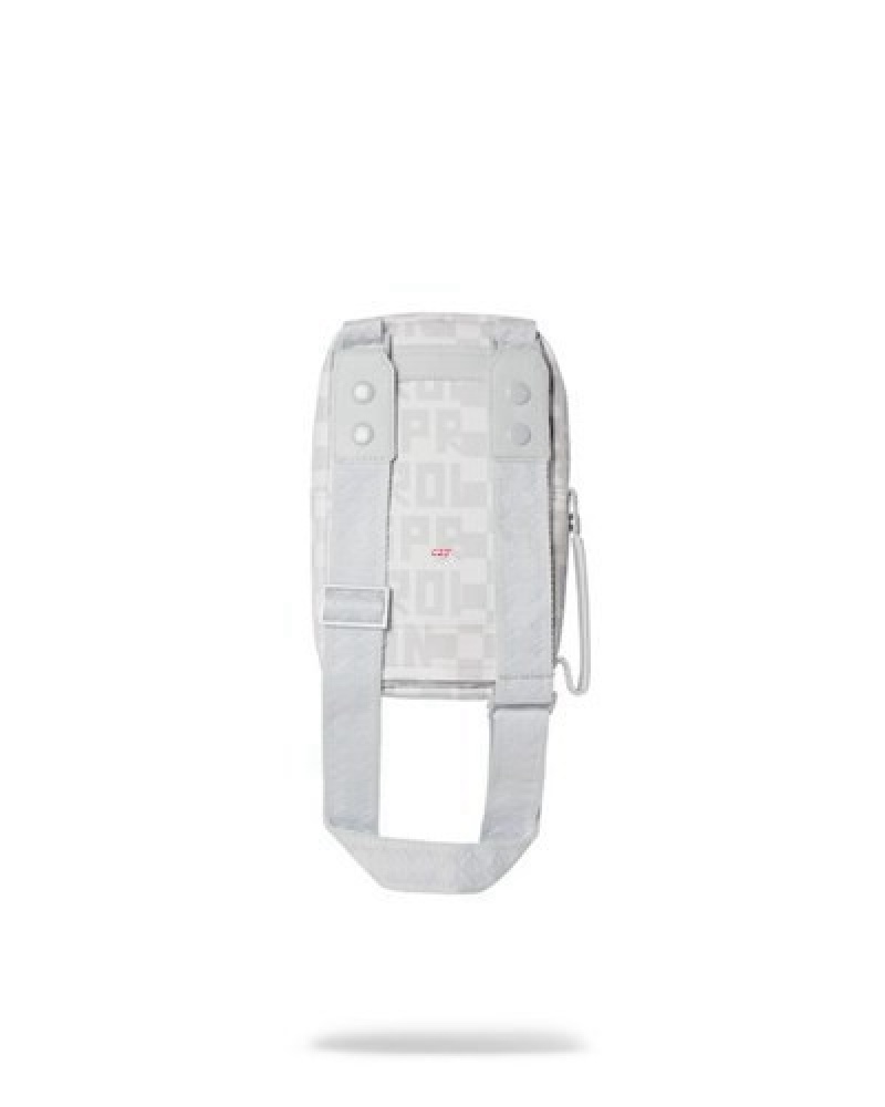 Grey Sprayground Split The Check (Pearl) Crossbody Bags | 95187-HGTJ