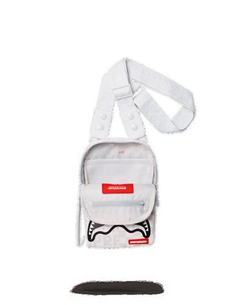 Grey Sprayground Split The Check (Pearl) Crossbody Bags | 95187-HGTJ