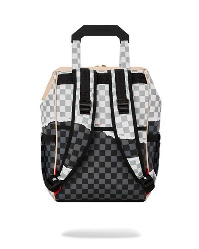 Grey Sprayground Unstoppable Endeavors Biz Top Opener Backpacks | 65721-VNFX