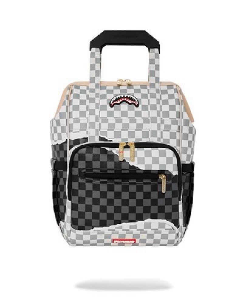 Grey Sprayground Unstoppable Endeavors Biz Top Opener Backpacks | 65721-VNFX