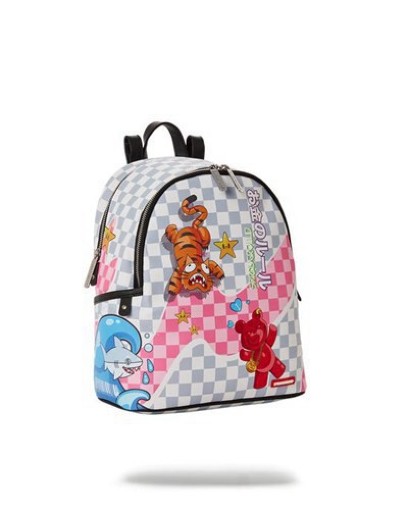 Grey Sprayground Wtf Knockout Savage Backpacks | 83591-VSQF