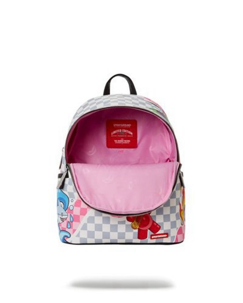 Grey Sprayground Wtf Knockout Savage Backpacks | 83591-VSQF