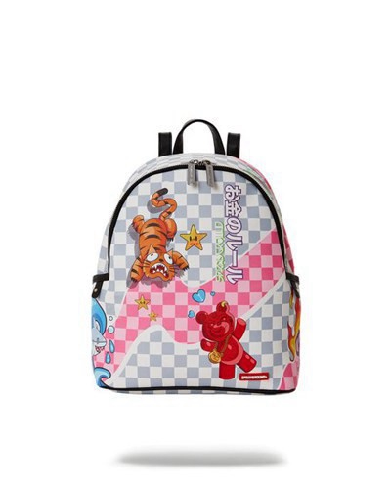 Grey Sprayground Wtf Knockout Savage Backpacks | 83591-VSQF